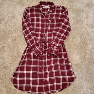 Abercrombie & Fitch flannel shirt dress